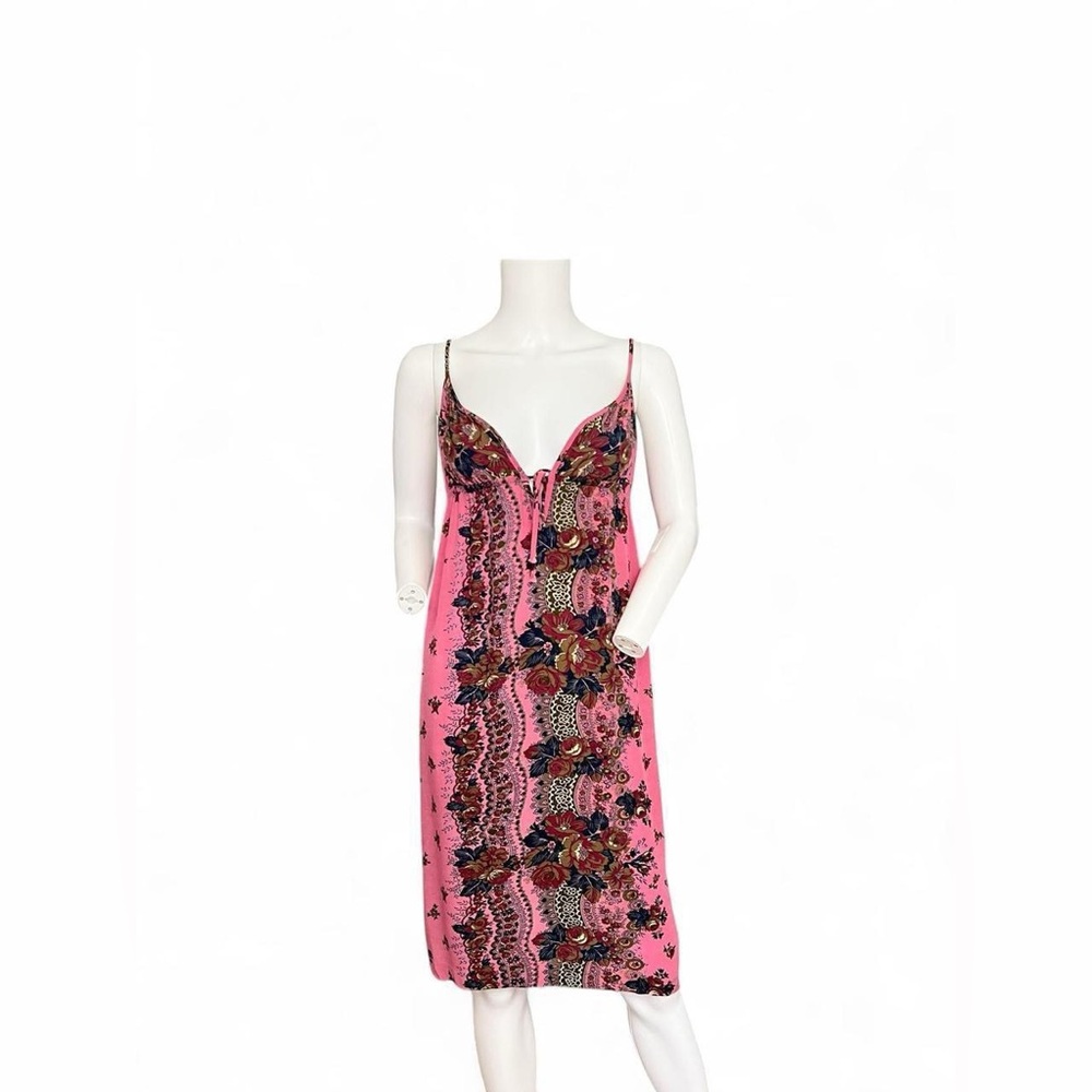 Betsey Johnson Pink Floral Paisley Slip Dress